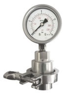 Manómetro con separador de membrana sanitario y brida Manómetro con separador de membrana sanitario y brida