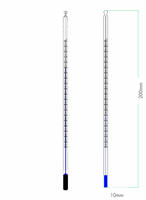 Thermometrischer Stab 0 bis 200°C 200mm