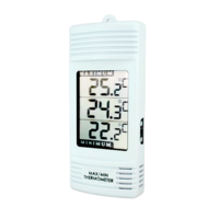 Digitales Wandthermometer mit großem LCD-Display und Maximal- und Minimalfunktion Digitales Wandthermometer mit großem LCD-Display und Maximal- und Minimalfunktio