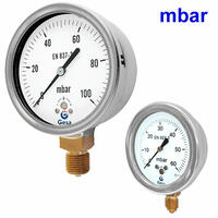 Druckmanometer für Niederdruck mit Edelstahlgehäuse Druckmanometer M0403 für Niederdruck mit Edelstahlgehäuse