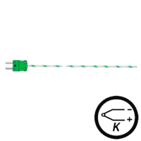 Termopar tipo k con cable en fibra de vidrio para hornos, de venta en Gesa Termopar tipo k con cable en fibra de vidrio para hornos, de venta en Gesa