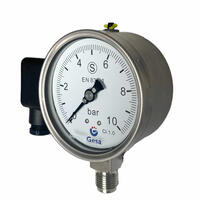 Safety pressure gauge with 4-20mA data transmission and solidfront according to. EN 837-1, type S3 Ⓢ Safety pressure gauge with 4-20mA data transmission and solidfront acc