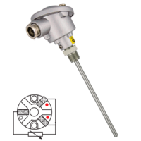 Sonda de temperatura PT100 (RTD) cabezal con conexión eléctrica sencilla y rosca Sonda de temperatura PT100 (RTD) cabezal con conexión eléctrica sencilla y rosca