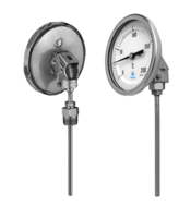 D02 Every angle dial thermometer in stainless steel Every angle inert gas filled thermometers