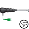 Termopar tipo k sonda impermeable para superficies con sensor articulado, Gesa Termopar tipo k sonda impermeable para superficies con sensor articulado, Gesa