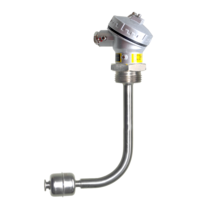 Sensor de nivel acodado - interruptor de flotador de Ø30mm con cabezal y conexió Sensor de nivel acodado - interruptor de flotador de Ø30mm con cabezal y conexió