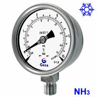 Manomètre tout en acier inoxydable pour l'ammoniac M0702 Manomètre tout en acier inoxydable pour l'ammoniac M0702