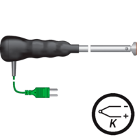 Termopar tipo k sonda impermeable para superficies con sensor articulado, Gesa Termopar tipo k sonda impermeable para superficies con sensor articulado, Gesa