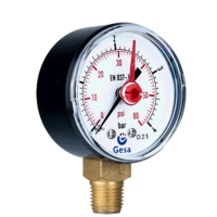 Manómetro neumático de aire comprimido para compresores con aguja roja M0101 Manómetro neumático de aire comprimido para compresores con aguja roja M0101