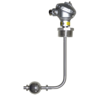 Sensor de nivel acodado - Interruptor de flotador de Ø52mm con cabezal y conexión roscada Sensor de nivel acodado - Interruptor de flotador de Ø52mm con cabezal y conexió