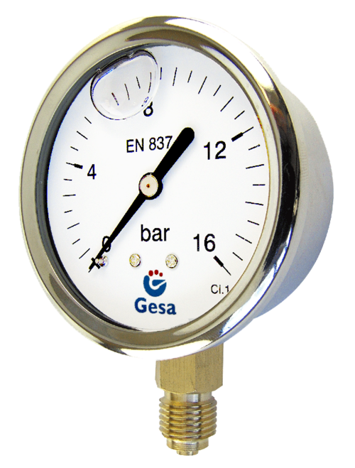 Manómetros con caja de acero inoxidable para alta presión