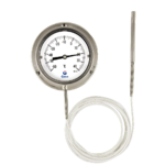 Termómetro de lectura remota con capilar de latón