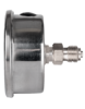 Manómetro M0305 con caja y rosca 1/4"BSPT de acero inoxidable. Conexión posterior centrada. Manómetro M0305 con caja y rosca 1/4"BSPT de acero inox, conexión posterior cent