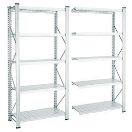 Metal shelves